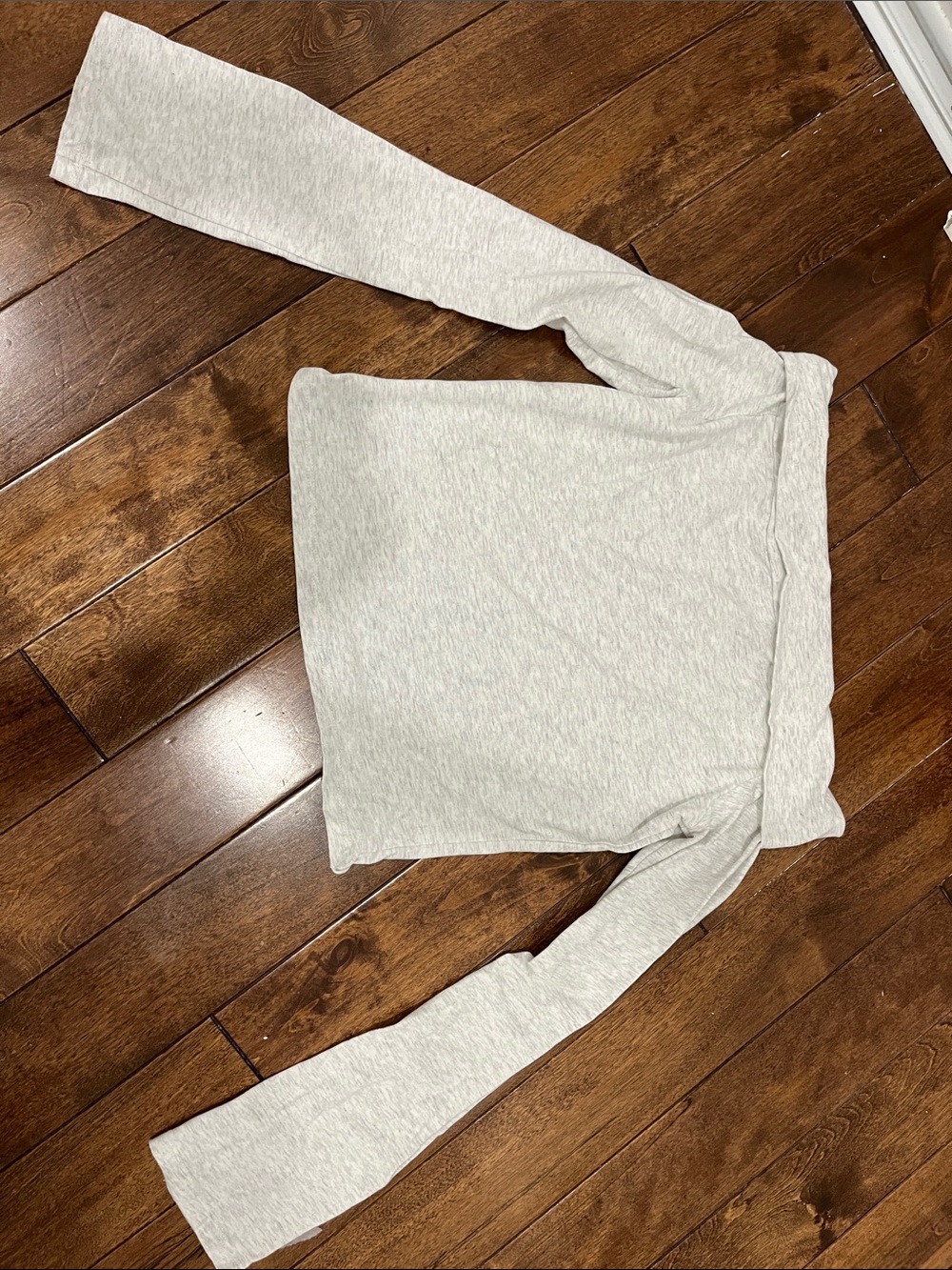 Harlow Light Gray Off-the-Shoulder Knit Sweater